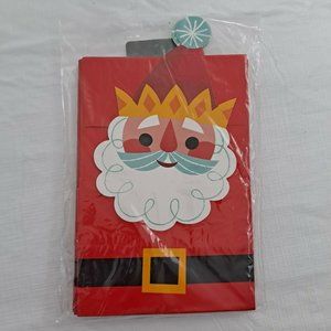 Santa Gift Bags Sacks 8 pack Fold Over Christmas Treats